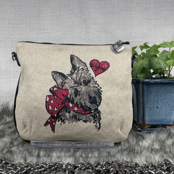 Brighton Cream-Colored Canvas Scottie Dog Crossbody Bag - Picture 13 of 13